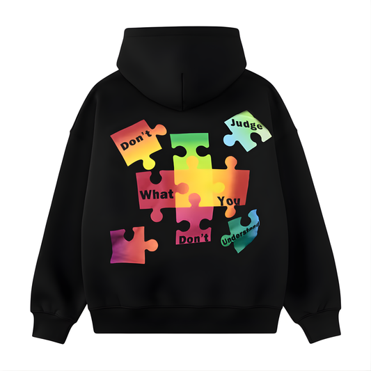 ADULTS: Autism Awareness: Midnight Black Hoodie