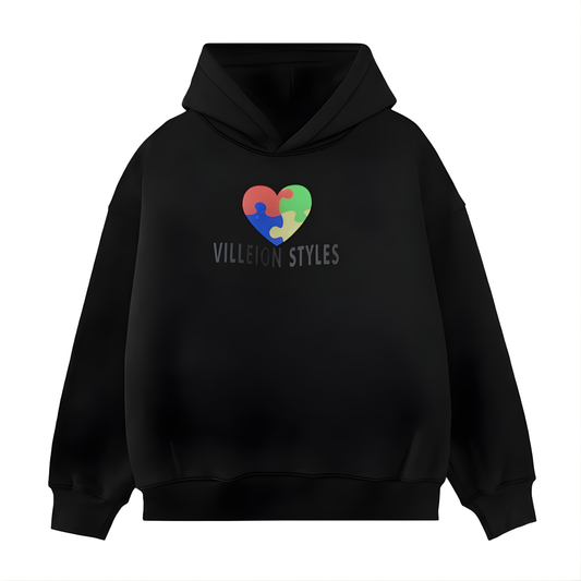 ADULTS: Autism Awareness: Midnight Black Hoodie