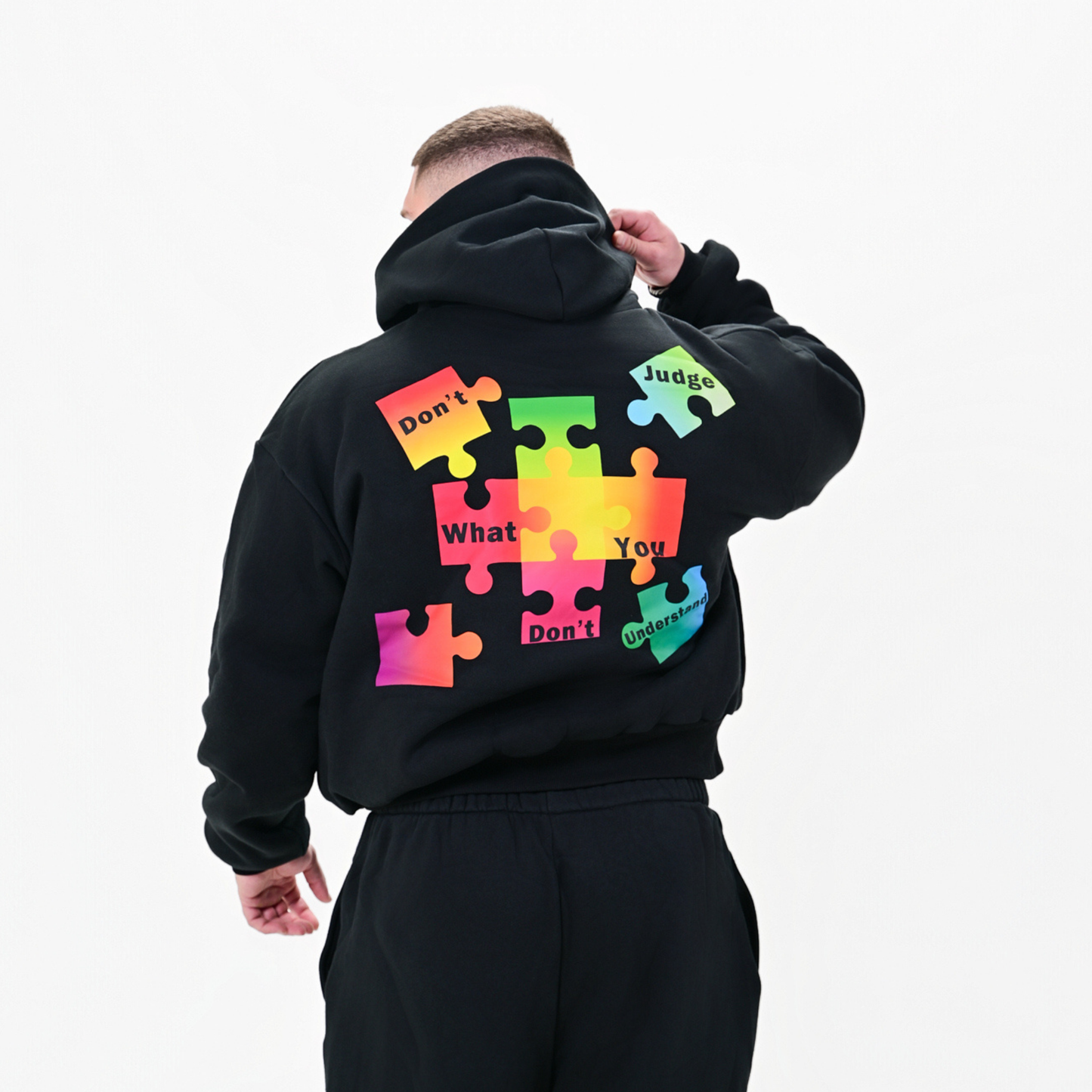 ADULTS: Autism Awareness: Midnight Black Hoodie