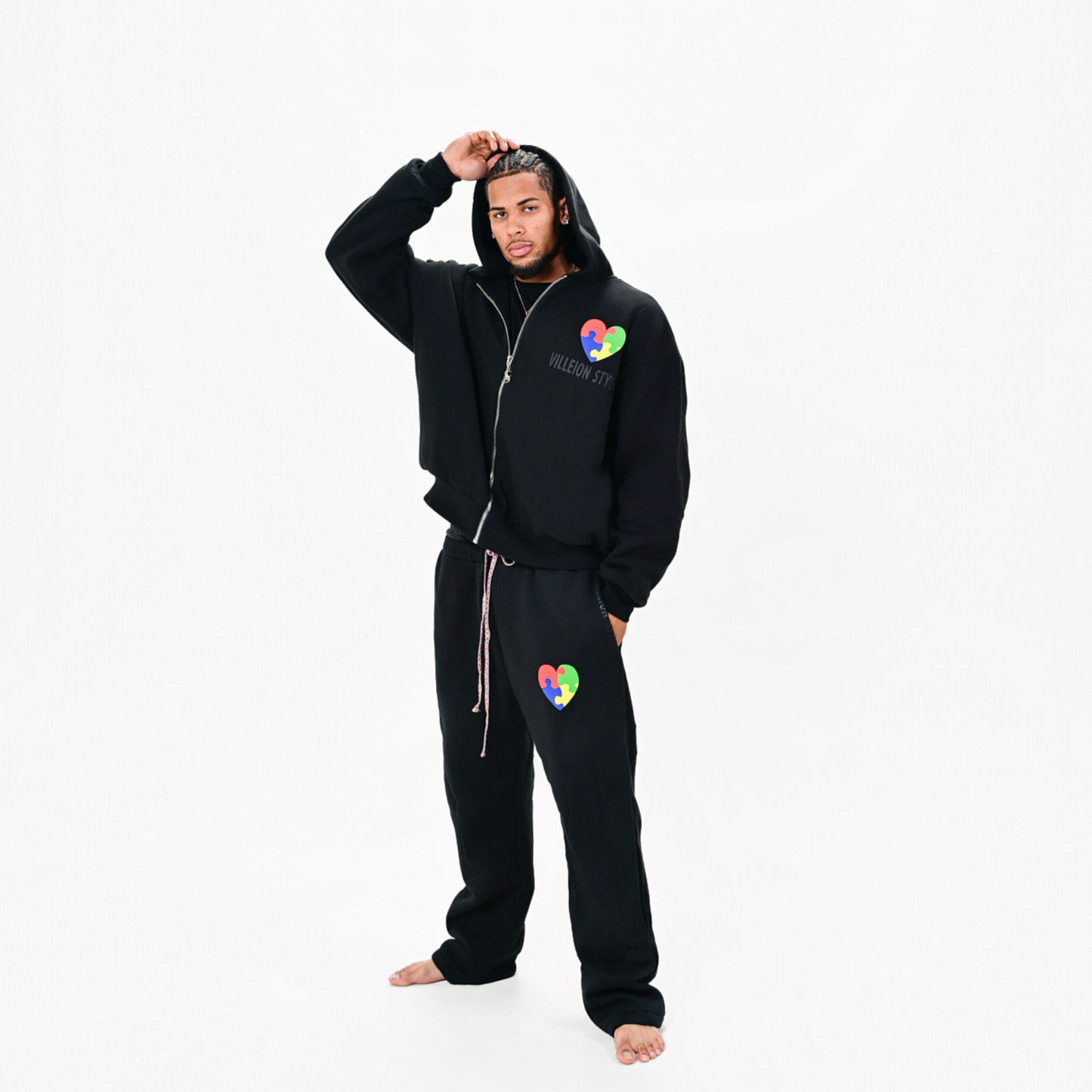 ADULTS: Autism Awareness: Midnight Black Jacket