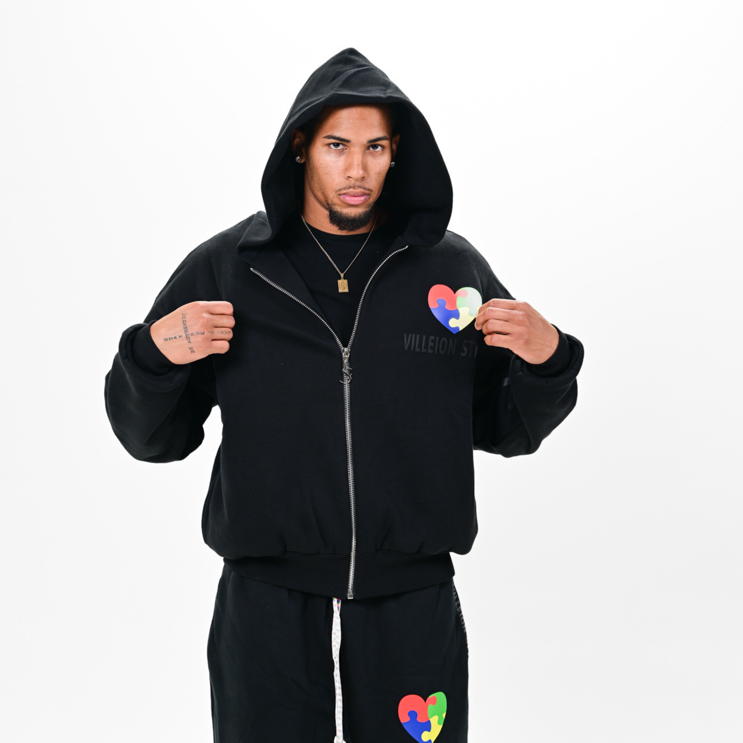 ADULTS: Autism Awareness: Midnight Black Jacket