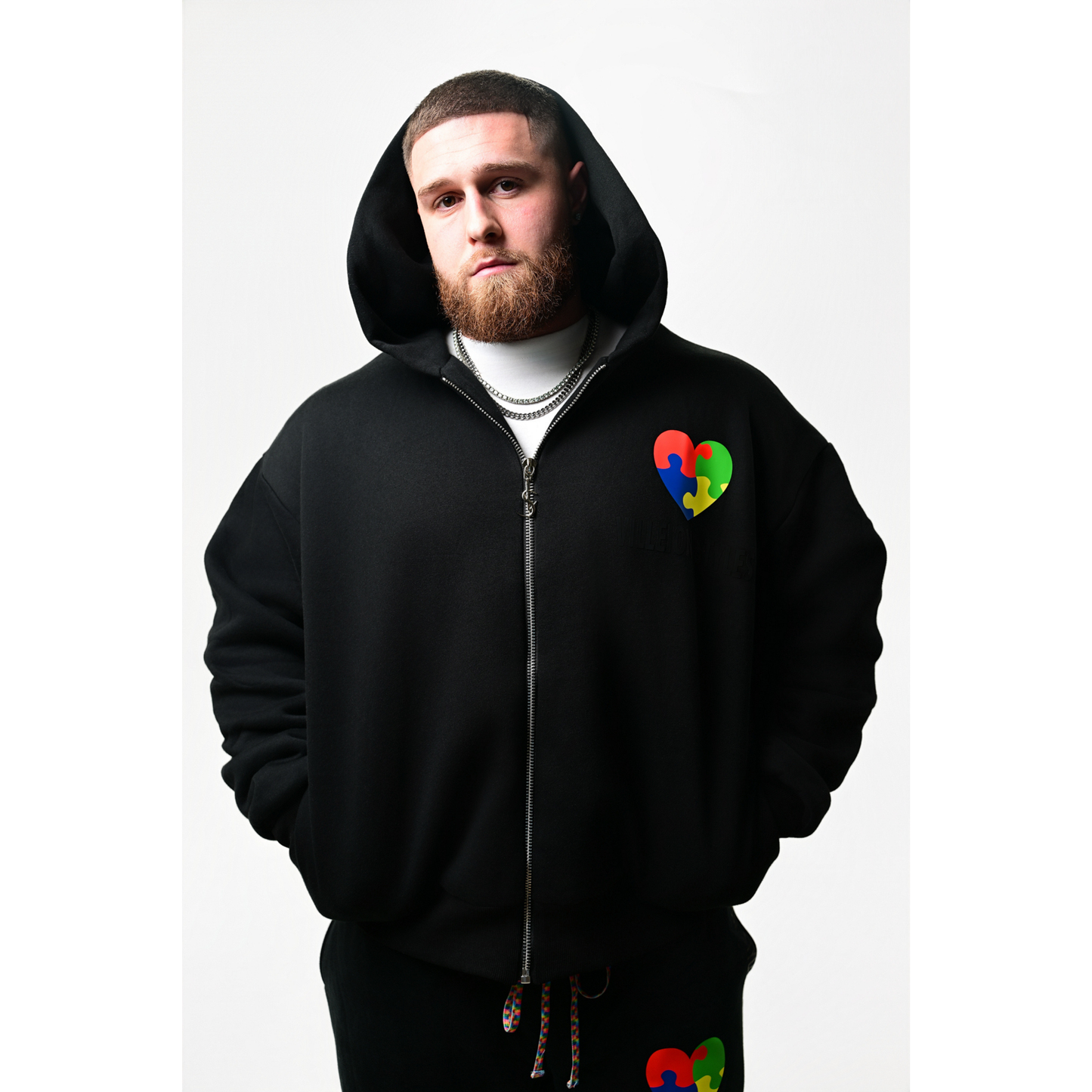 ADULTS: Autism Awareness: Midnight Black Jacket
