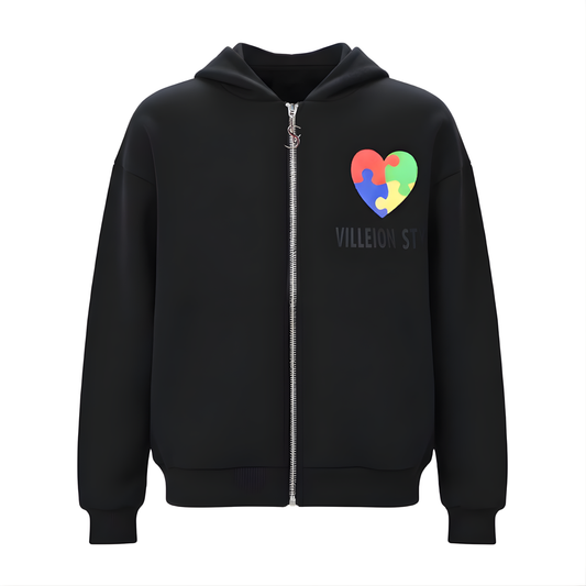 ADULTS: Autism Awareness: Midnight Black Jacket