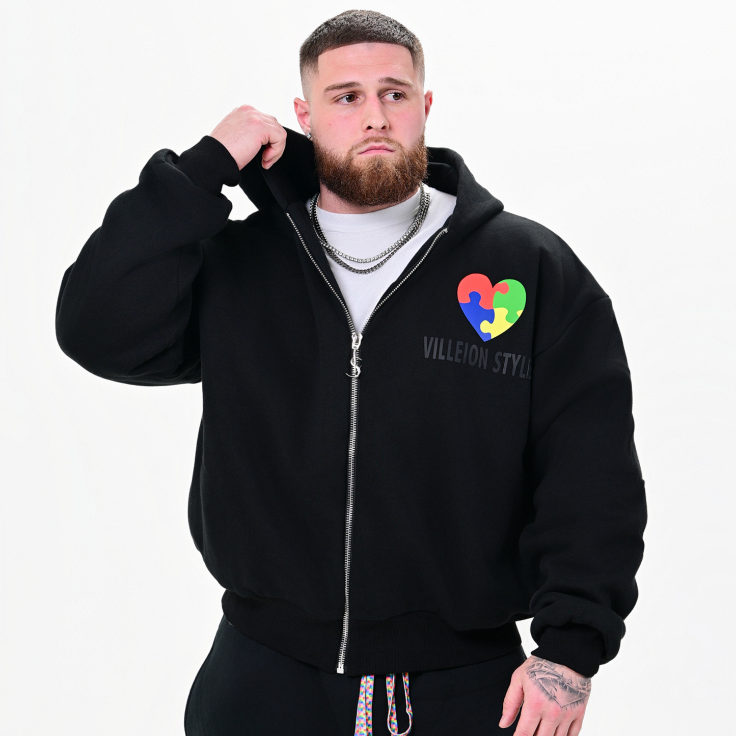 ADULTS: Autism Awareness: Midnight Black Jacket