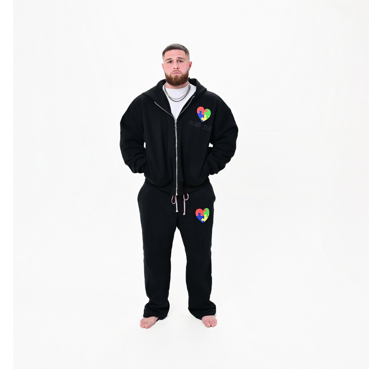 ADULTS: Autism Awareness: Midnight Black Jacket