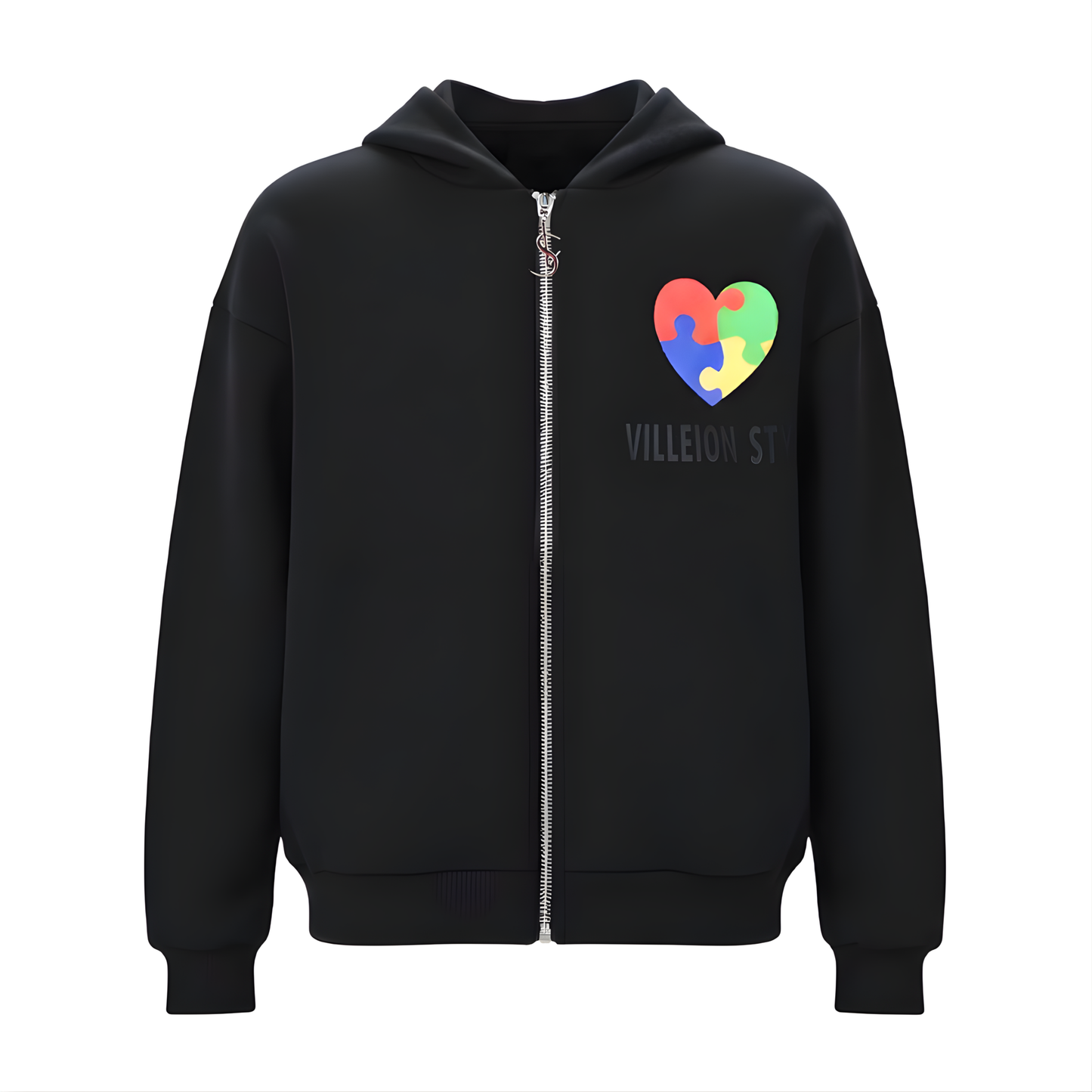 Kids Autism Awareness Premium Jacket — Midnight Black