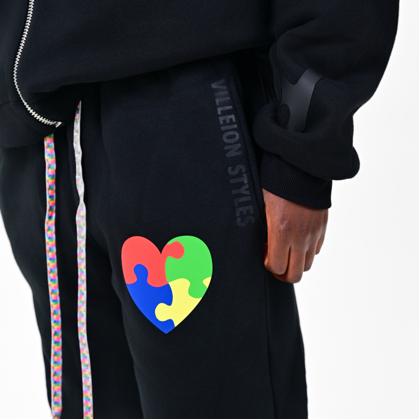 Kids Autism Awareness Premium Jacket — Midnight Black