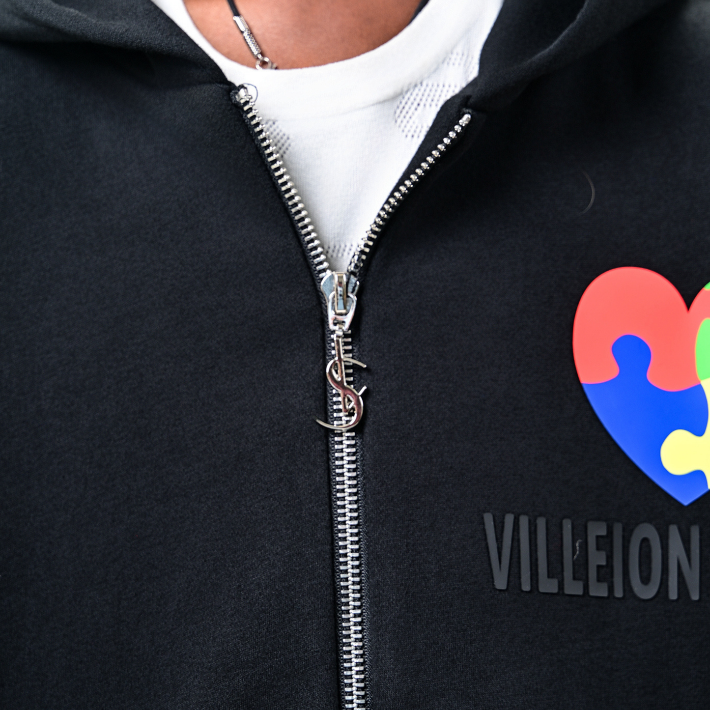 Kids Autism Awareness Premium Jacket — Midnight Black