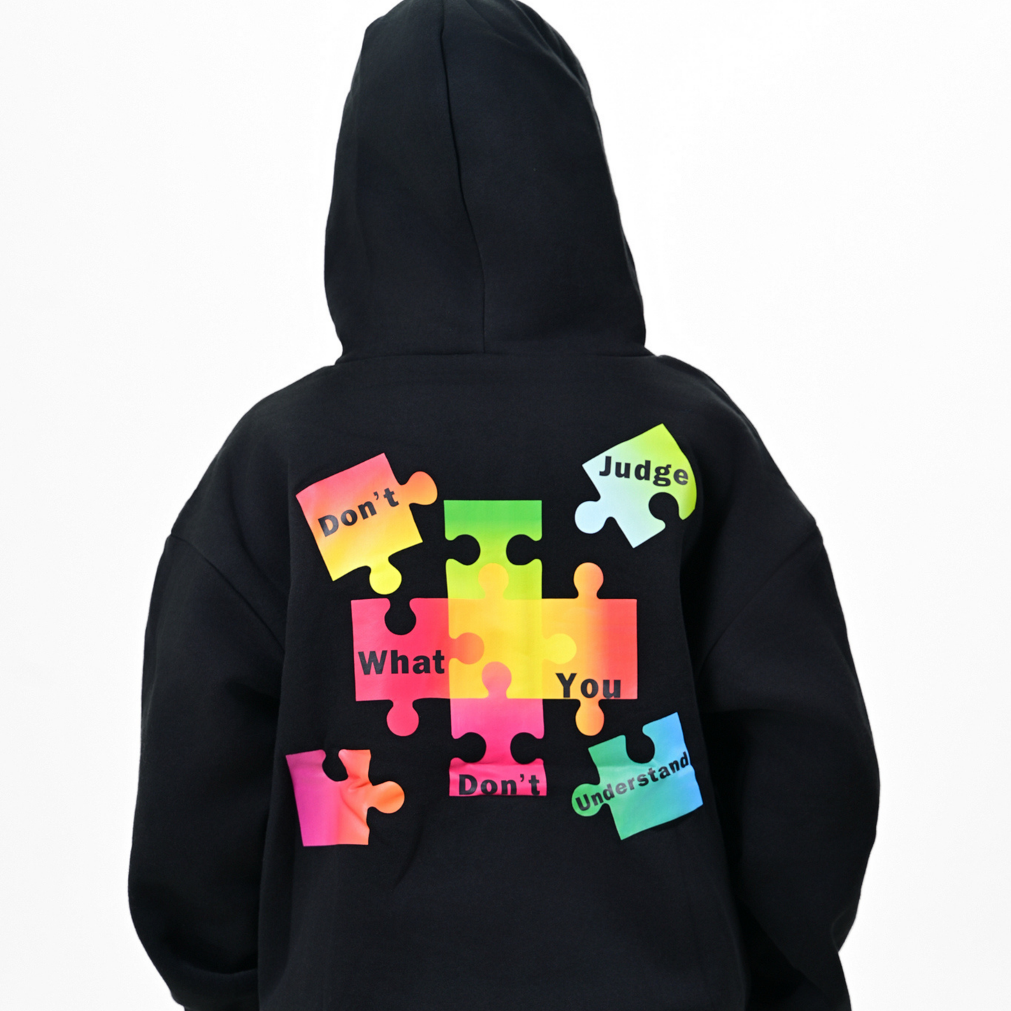 Kids Autism Awareness Premium Jacket — Midnight Black