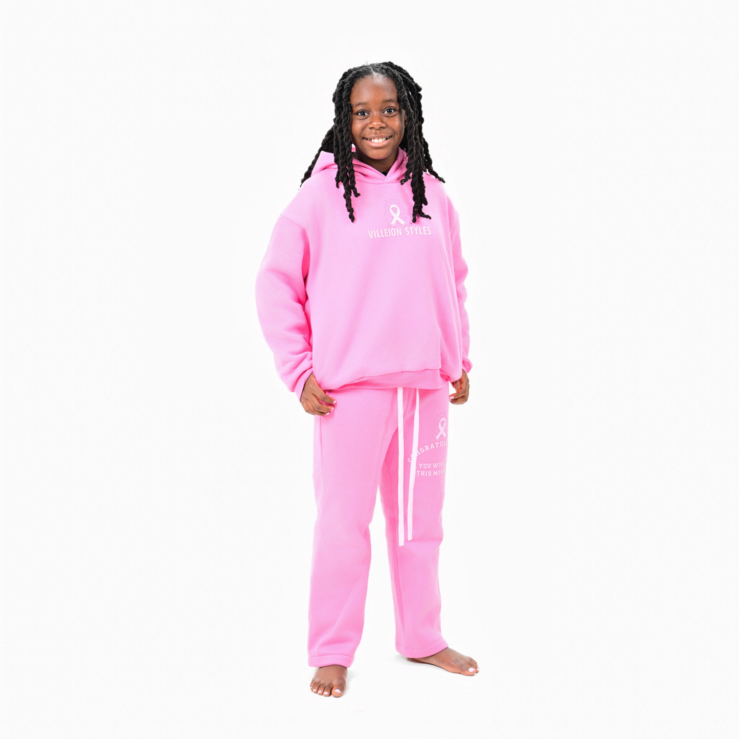 Kids Survivor Pink Premium Hoodie