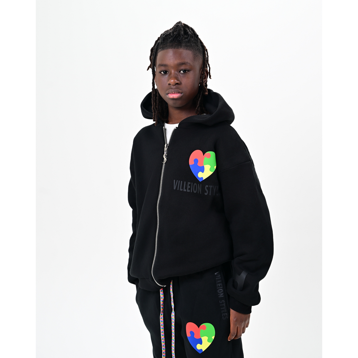 KIDS: Autism Awareness: Midnight Black Sweatpants